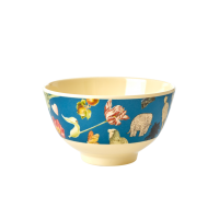 Blue Art Print Small Melamine Bowl Rice DK